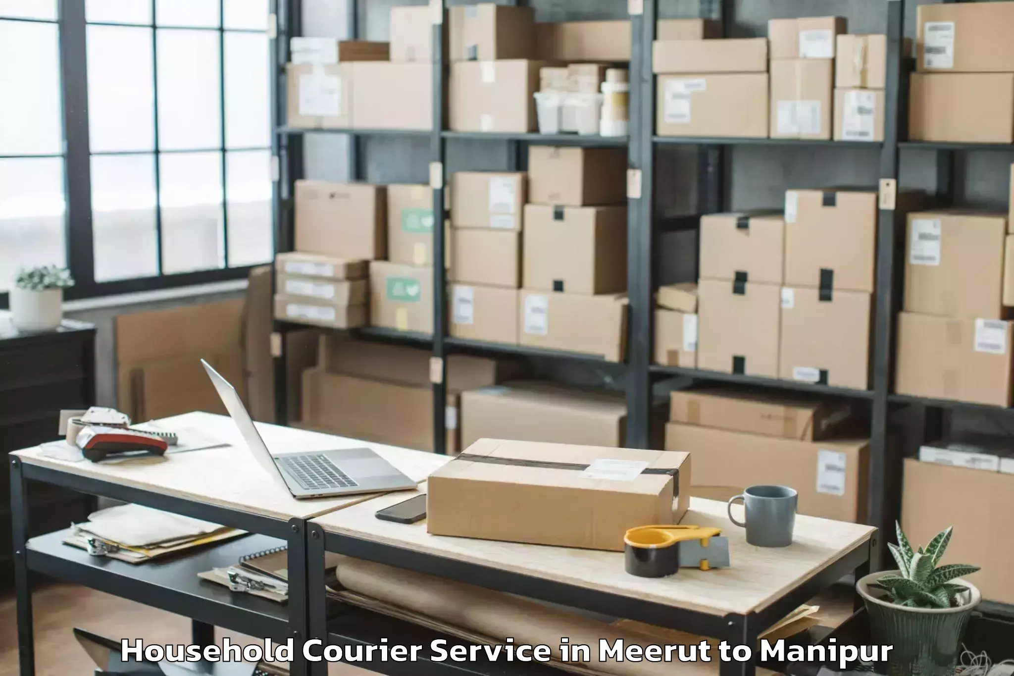 Reliable Meerut to Manipur International Universi Household Courier